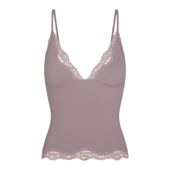 Skims Fits Everybody Lace Triangle Cami Zinc Multi Viral Minimal Luxe Loungewear - Picture 1 of 5